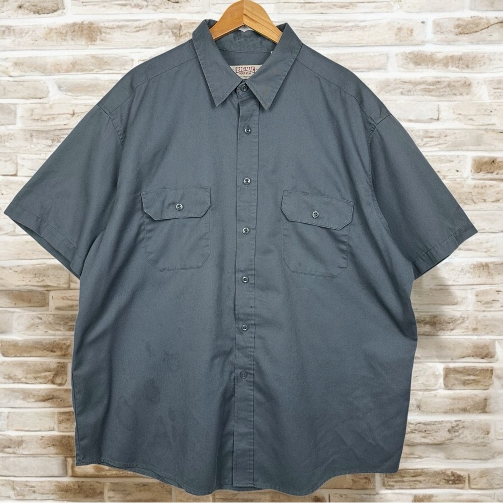 Big Mac Workwear 90s Double Pocket Collared Short Sleeve Button Down Work Shirt